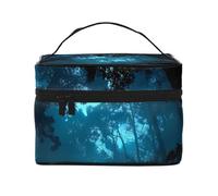 JZMTY Espaciosa bolsa de maquillaje con impresiones únicas de brillo astral, ligera para el trabajo, viajes y gimnasio