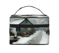 JZMTY Espaciosa bolsa de maquillaje con impresiones únicas de Frozen Whisper, ligera para el trabajo, viajes y gimnasio