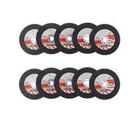 Jzoowar 10 Piezas 75Mm Mini Disco de Corte Muela de Resina Circular para Amoladora Angular de 10Mm Disco de Corte de Azulejos de Madera Herramienta EléCtrica