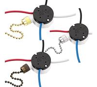 Jzoowar 3 Uds Ze-208S E89885 3 Velocidades 4 Cables Interruptor de Cadena de TraccióN Ventilador de Techo Interruptor de Luz Pieza de Repuesto,A