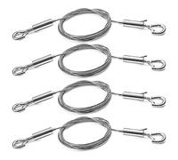 Jzoowar Alambre Ajustable para Colgar Cuadros 4 Piezas Kit de de Espejo - Cuerda de Alambre de Acero Inoxidable Resistente 3 Metros x 1,5mm