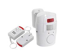 Jzoowar Alarma de Sensor de Movimiento Infrarrojo-Alarma Antirrobo con 2 Controles Remotos, Adecuada para el Hogar/Garajes/Tiendas