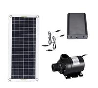 Jzoowar Bomba de Agua Solar de 50W 800L/H DC12V Bomba de Agua Solar de Bajo Ruido para Riego de Jardín Familiar