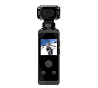 Jzoowar CáMara de AccióN de Bolsillo 4K Pantalla LCD HD 270 ° RotacióN WiFi CáMara Deportiva con Estuche Impermeable para Viajes Sin Tarjeta
