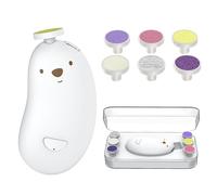 Jzoowar CortauñAs para BebéS EléCtrico, CortauñAs Recargable para BebéS con 6 Cabezales de Molienda y Luz LED, de UñAs Segura para BebéS