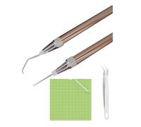 Jzoowar - Herramientas de deshierbe LED para vinilo con luz con alfiler y gancho para quitar la pequeña rejilla de papel de vinilo, alfombra de corte pegajosa