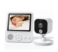Jzoowar Monitor InaláMbrico para de 2,8 Pulgadas con CáMara, Audio, VíDeo de ConversacióN Bidireccional, Pantalla IPS, VideoteléFono para, NiñEra -Enchufe de la UE