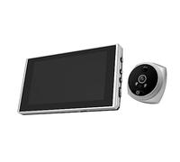 Jzoowar Pantalla LCD de 4,5 Pulgadas Timbre Digital 2MP 145 ° VisióN PIR Ojo de la Puerta Mirilla ElectróNica Visor de la CáMara de la Puerta Plata