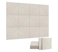 Jzoowar Paquete de 12 Paneles AcúSticos, Paneles Decorativos de InsonorizacióN de 12 X 12 Pulgadas, Paneles AcúSticos para y Techos Camel Poco Profundo