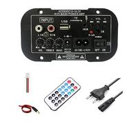 Jzoowar Placa Amplificadora Bluetooth de 12V y 24V, Placa Amplificadora de Graves HiFi, Subwoofer FM de 30-120W para Altavoz Subwoofer de 10 Pulgadas (Enchufe Europeo)