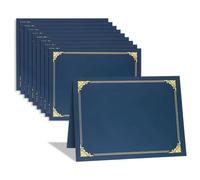 Jzoowar Portadores de Certificados, 10 Paquetes de Porta Diplomas, Cubiertas de Certificados con Borde de LáMina Dorada para TamañO de Carta 8,5 X 11 Pulgadas
