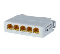 Jzoowar repetidor conmutador red extensión POE 5 puertos 1000 Mbps soporte IEEE802.3af/at/BT 100 m para interruptor POE NVR IPC