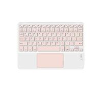 Jzoowar Teclado Bluetooth Touchpad de 10 Pulgadas Compatible con, IPadOS, Android e iOS Inglés Rosa