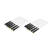 Jzoowar Tenedores de Acero Inoxidable, 12 Unidades, Tenedores para Fondue de Queso y Chocolate, 24 cm