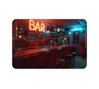 JZQZH Alfombrillas antideslizantes para uso en interiores y exteriores, comodidad suave con estampado único de taberna tenue de 16 x 24 pulgadas