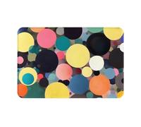 JZQZH Alfombrillas antideslizantes para uso en interiores y exteriores, comodidad suave con pintura abstracta única de círculos impresos, 16 x 24 pulgadas