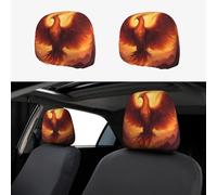 JZQZH Beautiful Phoenix - Juego de 2 fundas para reposacabezas de coche, cómodas y agradables a la piel para protección interior del coche