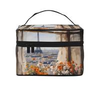 JZQZH Beautiful Pylons in the Distance - Bolsa de cosméticos portátil, organizador de almacenamiento personalizado para viajes, camping, hoteles y viajes de larga distancia