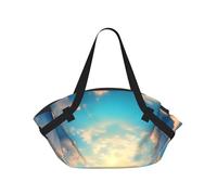 JZQZH Bolsa de camping plegable para picnic al aire libre, uso en la playa, luz cómoda con exquisito estampado de cielo nublado único