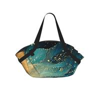 JZQZH Bolsa de camping plegable para picnic al aire libre, uso en la playa, luz cómoda con exquisito estampado único de plumas de pavo real