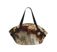 JZQZH Bolsa de camping plegable para picnic al aire libre, uso en la playa, luz cómoda con un exquisito paraíso único en una impresión agrietada