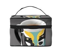 JZQZH Bolsa de cosméticos portátil para tazas, café, organizador de almacenamiento personalizado para viajes, camping, hoteles y viajes de larga distancia