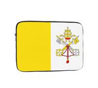 JZQZH Bolsa para portátil de 10 pulgadas, a prueba de golpes, portátil, con patrón de bandera del Vaticano, para viajes de negocios, trabajo, universidad