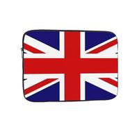 JZQZH Bolsa portátil a prueba de golpes con diseño de bandera del Reino Unido para viajes de negocios, trabajo, universidad, Negro, 13 inch
