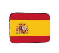 JZQZH Bolsa portátil a prueba de golpes con diseño de bandera española para viajes de negocios, trabajo, universidad, Negro, 12 inch
