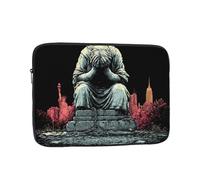 JZQZH Bolsa portátil a prueba de golpes con patrón de suspiro silencioso para viajes de negocios, trabajo, universidad, Negro, 10 inch