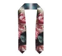 JZQZH Bouquet By The Window - Chal de graduación de 72 pulgadas, suave, cómodo, ligero, plegable para llevar durante la temporada de graduación