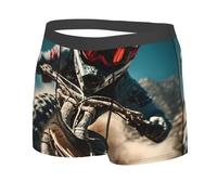 JZQZH Calzoncillos tipo bóxer para hombre, suaves, cómodos, transpirables, elásticos con exquisito diseño de polvo y estampado de energía, Negro, XL