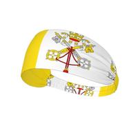 JZQZH Diadema deportiva con la bandera del Vaticano, altamente elástica, transpirable, ligera y duradera para correr, fitness, yoga, ciclismo