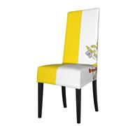 JZQZH Fundas protectoras para sillas con estampado de la bandera del Vaticano, buena elasticidad, resistentes al agua, resistentes a los arañazos