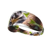 JZQZH Happy Cute - Diadema deportiva de koala altamente elástica, transpirable, ligera y duradera para correr, fitness, yoga, ciclismo
