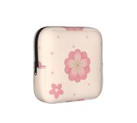 JZQZH Little Pink Cherry Blossoms - Bolsa de almacenamiento para compresas sanitarias, compacta para viajes diarios y uso en la oficina, con cremallera para llevar contigo