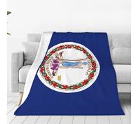 JZQZH Manta de sofá con patrón de bandera de Virginia para calidez y comodidad de invierno, 40 x 30 pulgadas, plegable, ligera para el hogar