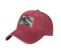 JZQZH Pine Tree Under The Moon - Gorra de béisbol de mezclilla para adultos, cómoda, transpirable, ligera para uso diario