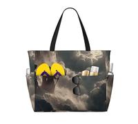 JZQZH Staring Into The Abyss - Bolsa de viaje de playa de gran capacidad con cremallera para uso en verano al aire libre, elegante y duradera
