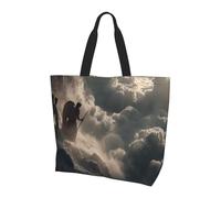 JZQZH Staring Into The Abyss Light - Bolso bandolera reutilizable para mujer, resistente y duradero para viajes diarios