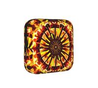 JZQZH Turning the Flame - Bolsa de almacenamiento compacta para toallas sanitarias para viajes diarios y uso en la oficina, con cremallera para llevar contigo
