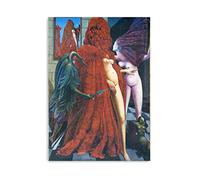 JZSDGB Max Ernst Pintura Reproducción de Carteles Cuadro en lienzo-impresión Obras de Arte-Cuadros famosos impreso sobre lienzo(El vestido de la novia) 20x30cm(8x12in)sin marco