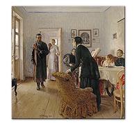 JZSDGB Pintura Reproducción de Carteles Cuadro en lienzo - impresión Obras de Arte-Cuadros famosos impreso sobre lienzo (Regreso a casa inesperado clásico) 80x80cm (32x32in) sin marco