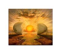 JZSDGB Salvador Dalì Pintura Reproducción de Carteles Cuadro en lienzo-impresión Obras de Arte-Cuadros famosos impreso sobre lienzo(Rayos de sol de huevo) 90x115cm(35x45in)sin marco