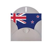 JZSLMJ Tarjeta de felicitación con la bandera de Nueva Zelanda para sobres grises en forma de corazón, vacaciones, cumpleaños, día de San Valentín, bodas