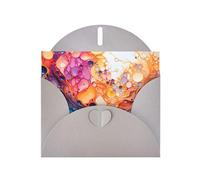 JZSLMJ Tarjeta de felicitación de mármol multicolor para sobres grises en forma de corazón, vacaciones, cumpleaños, día de San Valentín, bodas