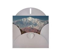 JZSLMJ Tarjeta de felicitación de Snow Mountain Highway para sobres grises en forma de corazón para vacaciones, cumpleaños, día de San Valentín, bodas