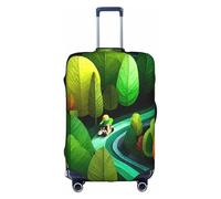 JZSTY Funda de maleta de madera mística duradera y elegante para viajes y negocios, resistente a los arañazos y al polvo, White, M