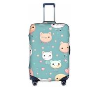 JZSTY Funda de maleta duradera y elegante con diseño de zorro para viajes y negocios, resistente a los arañazos y al polvo, White, XL