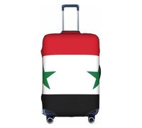 JZSTY Funda de maleta duradera y elegante con la bandera de la República Árabe Siria para viajes y negocios, resistente a los arañazos y al polvo, White, M